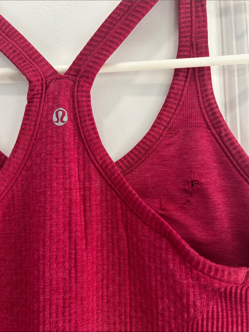 lululemon athletica Ribbed Racerback Tank - Berry Red - Picture 5 of 5